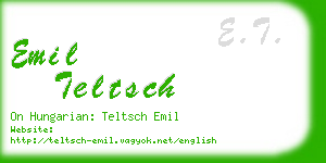 emil teltsch business card